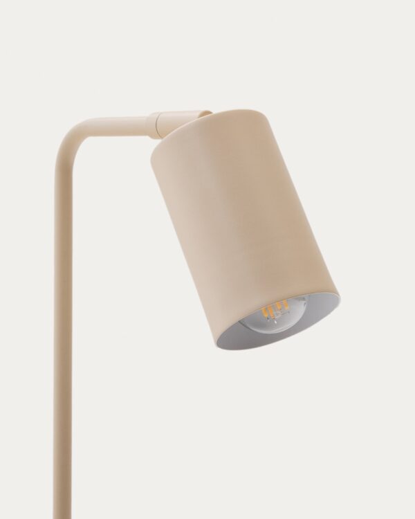 Lámpara de escritorio Manie de metal con acabado texturizado beige