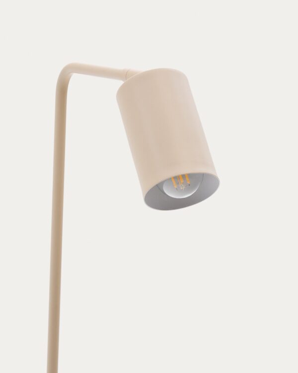 Lámpara de pie Manie de metal con acabado texturizado beige