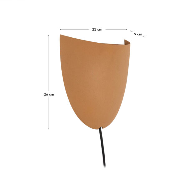 Aplique de pared Nibla de metal efecto terracota