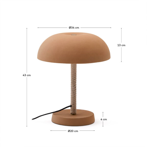 Lámpara de mesa Arinda de terracota