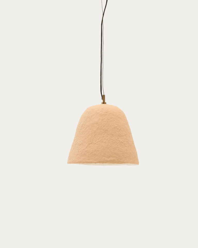 Lámpara de techo Lisora de papel maché beige Ø25 cm