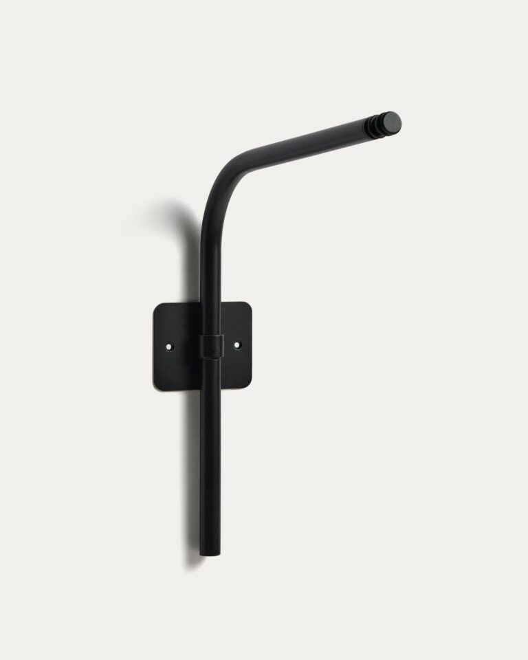 Soporte de pared para lámparas portátiles Nali de metal con acabado pintado negro