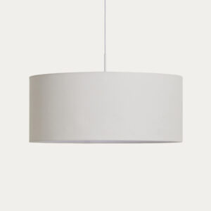 Pantalla para lámpara de techo Niani en algodón color marfil Ø60 cm