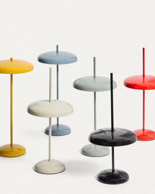 Lámpara de mesa portátil Porte de aluminio amarillo