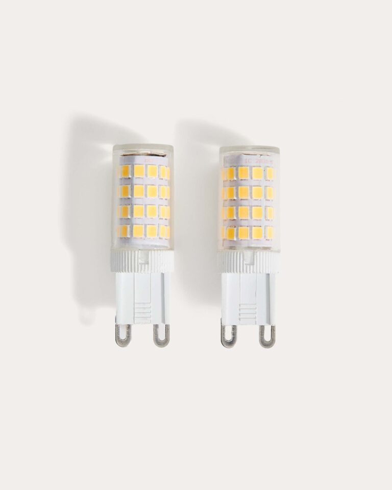 Set Bulb de 2 bombillas LED Bulb G9 de 4W y 60 mm luz cálida