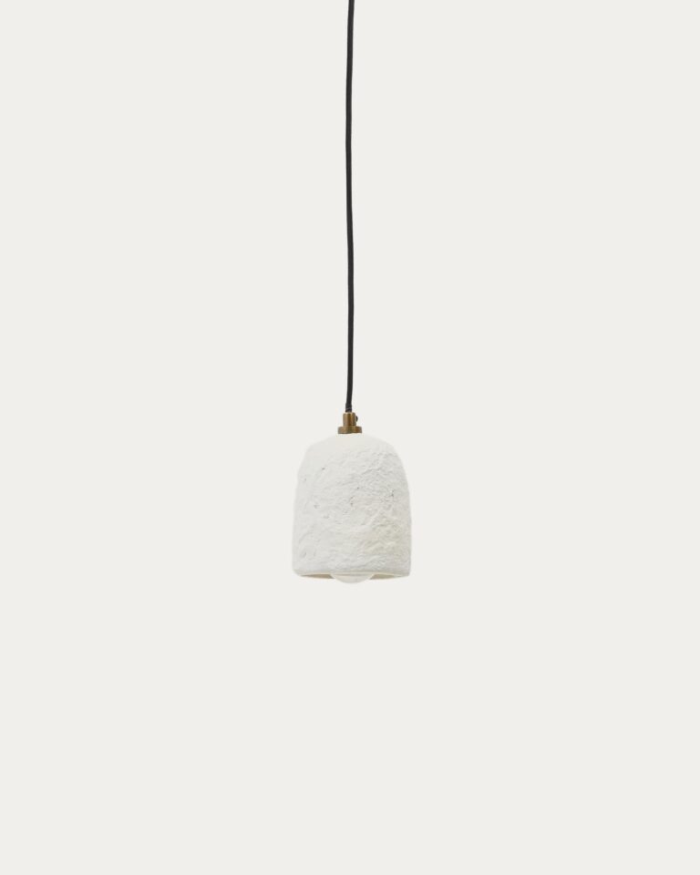 Lámpara de techo Ullaro de papel maché blanco Ø 11,5 cm