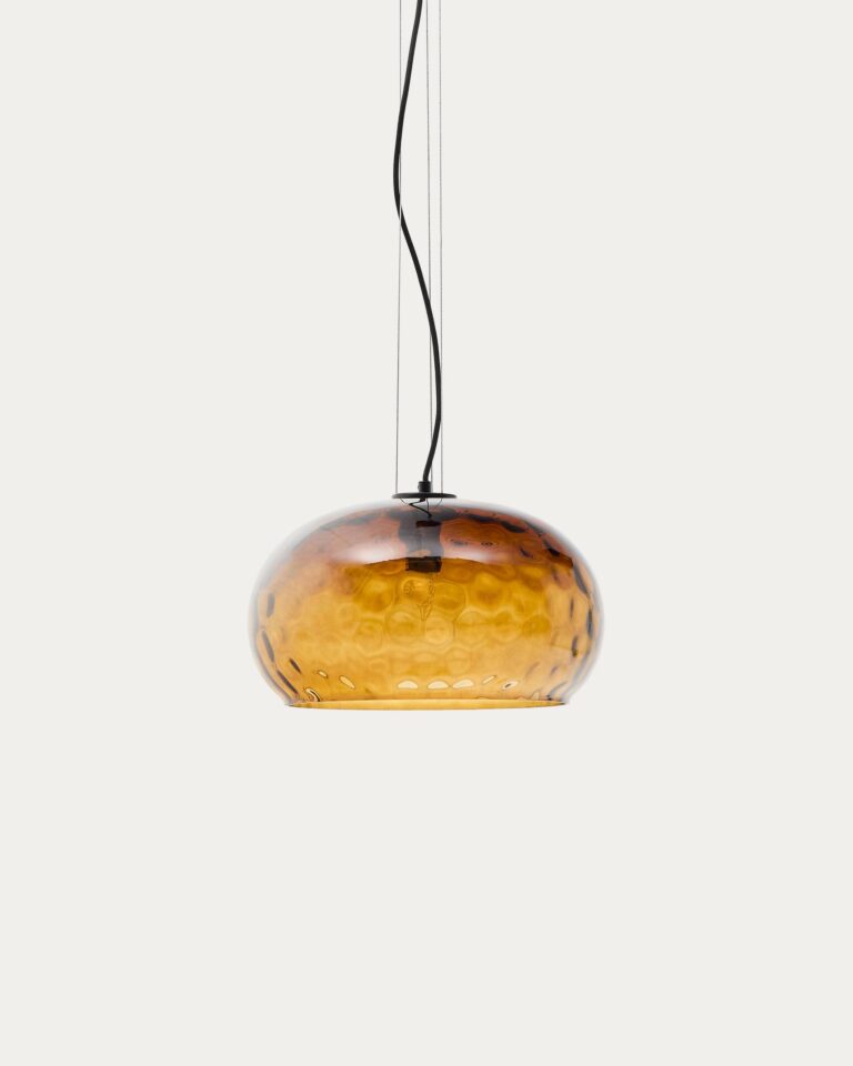 Lámpara de techo Balma de cristal marrón Ø 40 cm