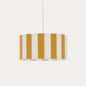 Pantalla para lámpara de techo Ciral con rayas amarillo y blanco Ø 40 cm
