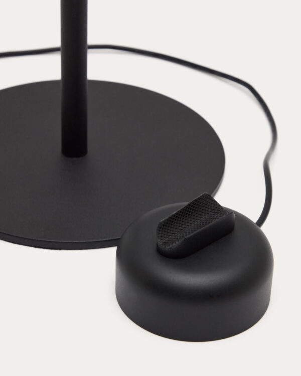 Lámpara de mesa Orey de metal negro con foco multiposición