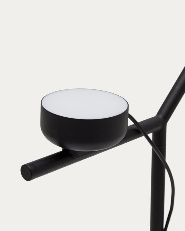 Lámpara de mesa Orey de metal negro con foco multiposición