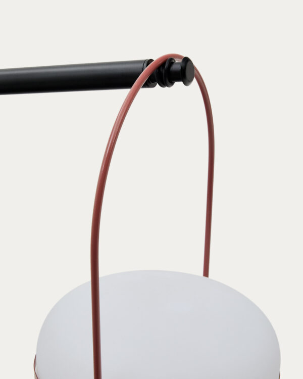Soporte para lámparas portátiles Nali de metal con acabado pintado negro