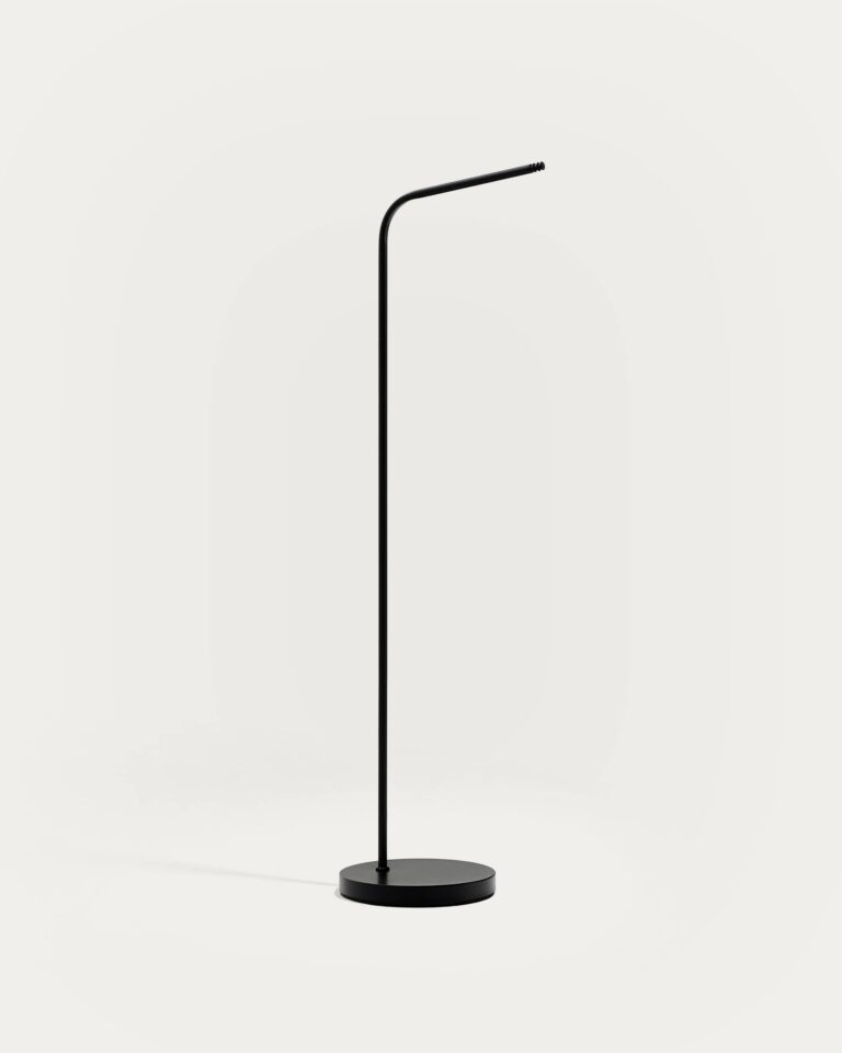 Soporte para lámparas portátiles Nali de metal con acabado pintado negro