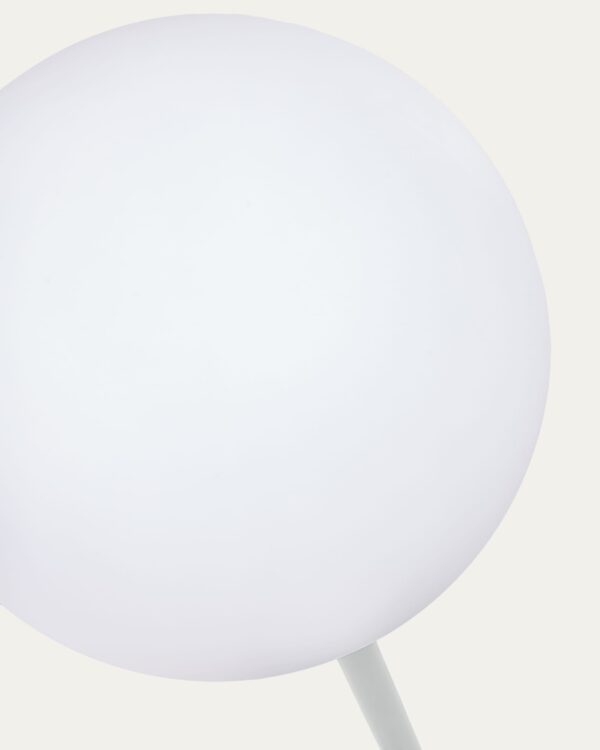 Lámpara de pie solar para exterior Dinesh de acero gris 120 cm