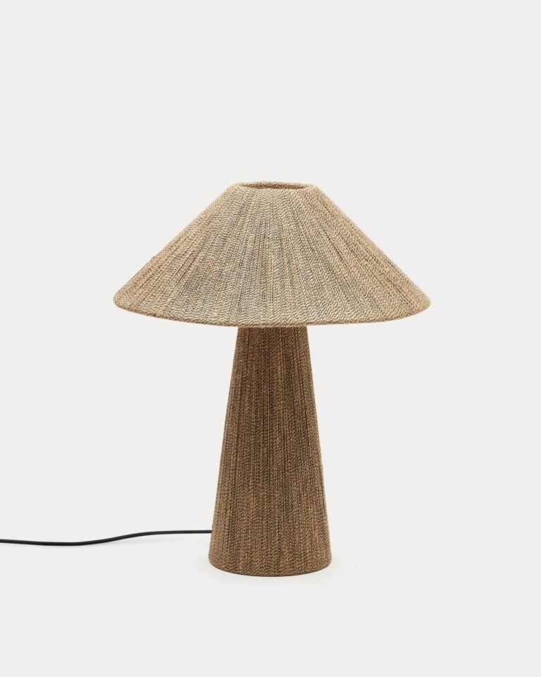 Lámpara de mesa Renee de yute natural