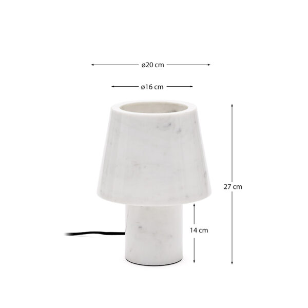 Lámpara de mesa Alaro de mármol blanco