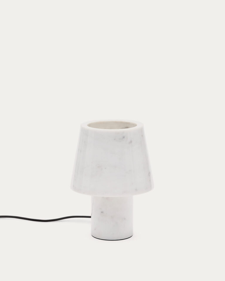 Lámpara de mesa Alaro de mármol blanco