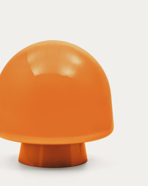 Lámpara de mesa Reig de cristal naranja