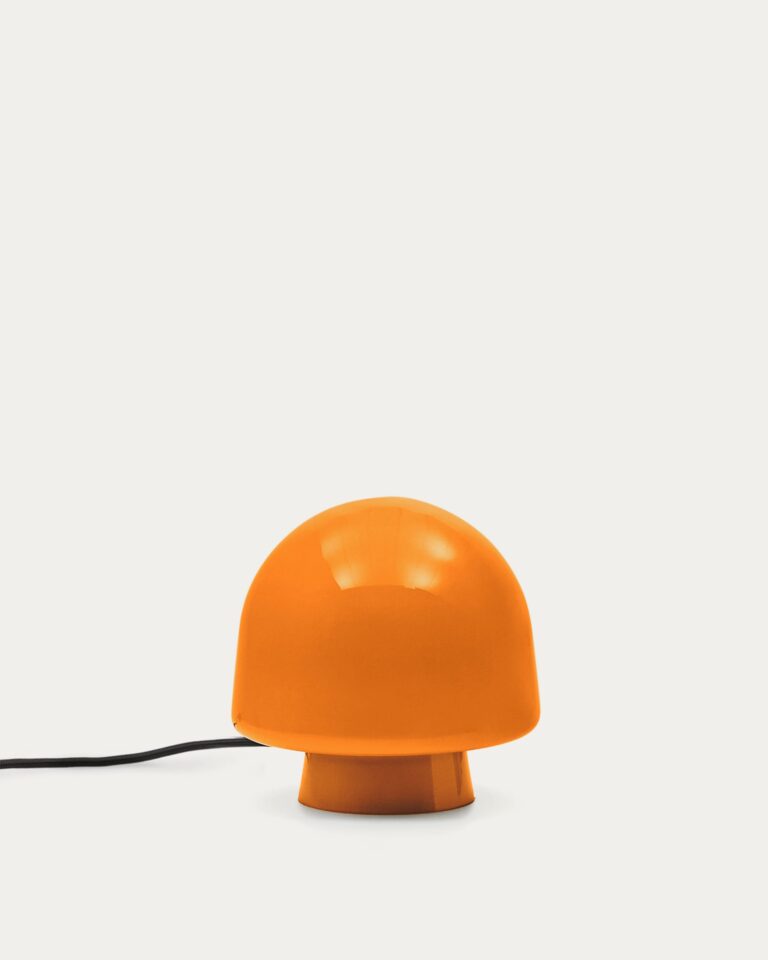 Lámpara de mesa Reig de cristal naranja