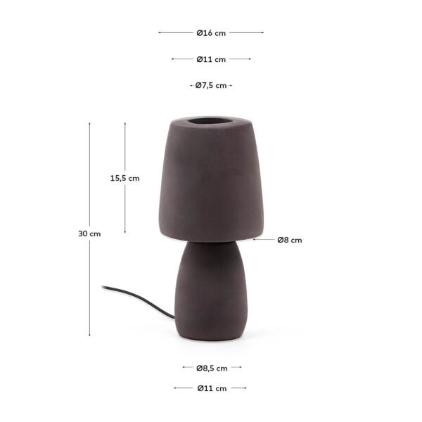 Lámpara de mesa Tandy de terracota marrón