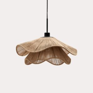 Pantalla para lámpara de techo Pontos de yute con acabado natural Ø 50 cm