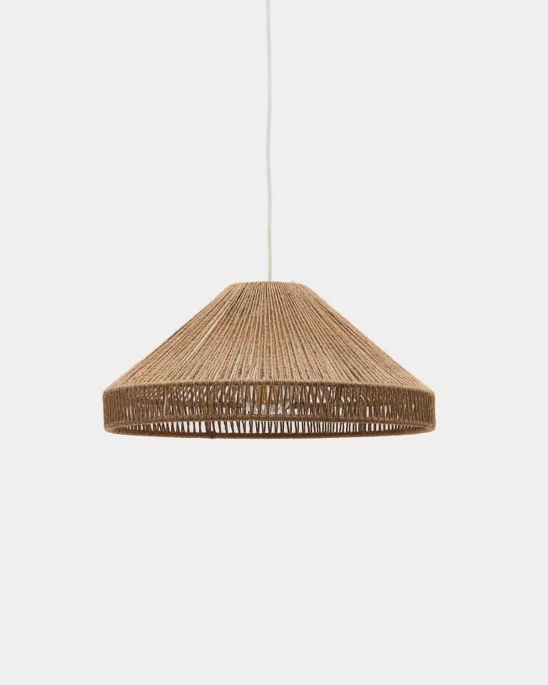 Pantalla para lámpara de techo Pontos de yute con acabado natural Ø 45 cm
