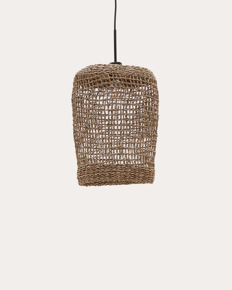 Pantalla para lámpara de techo Laiar de ratán con acabado natural Ø27 cm