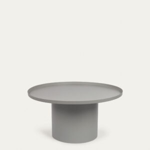 Mesa de centro redonda Fleksa de metal gris Ø 72 cm
