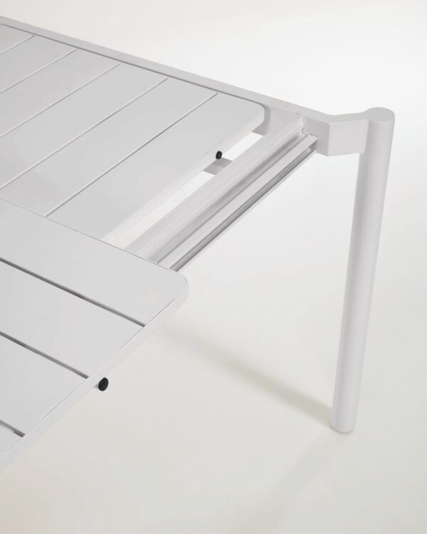 Mesa extensible de exterior Zaltana de aluminio con acabado gris claro 140 (200) x 90 cm