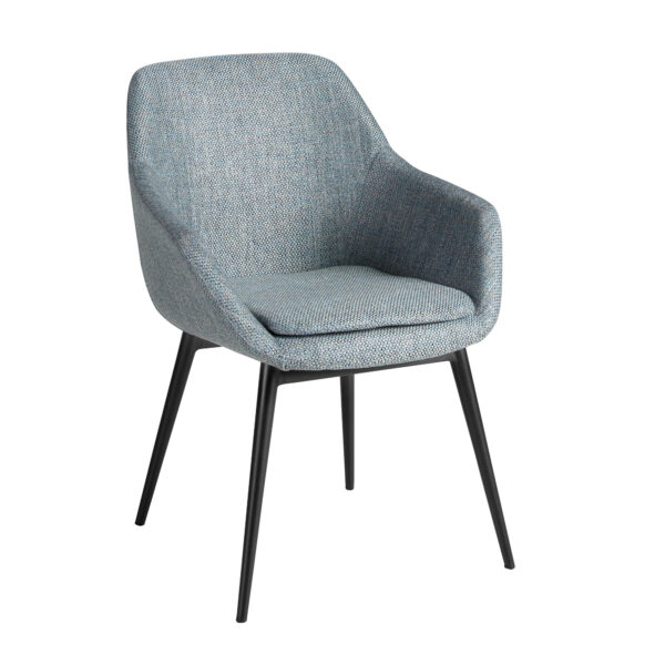 Silla tela azul grisáceo jaspeado