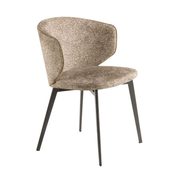 Silla tela marrón jaspeada
