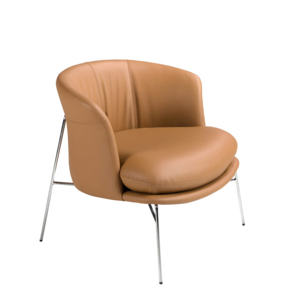 Sillón polipiel marrón