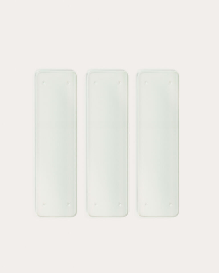 Set Sitra de 3 baldas de vidrio templado 90 x 24 cm