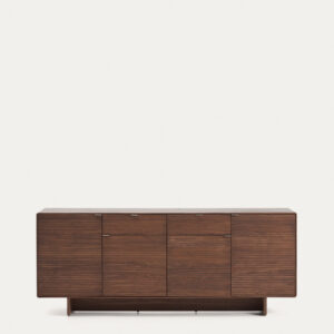 Aparador Norlen 4 puertas y 2 cajones de chapa de nogal FSC Mix Credit 194,5 x 78 cm