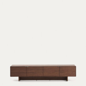 Mueble TV Norlen 4 puertas de chapa de nogal FSC Mix Credit 200 x 46 cm
