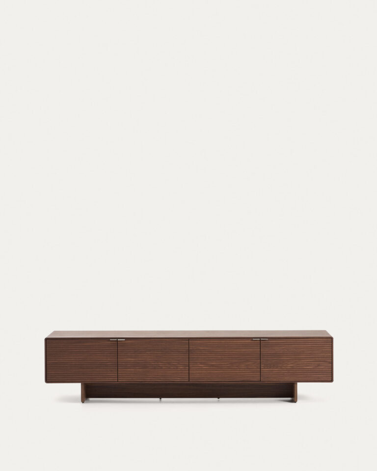 Mueble TV Norlen 4 puertas de chapa de nogal FSC Mix Credit 200 x 46 cm