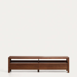 Mueble TV Norani de madera maciza y chapa de acacia 200 x 50 cm