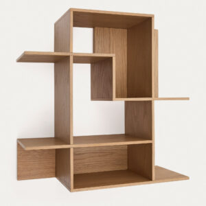 Estantería modular Ina de chapa de roble con acabado tono natural 80 x 80 cm FSC 100%