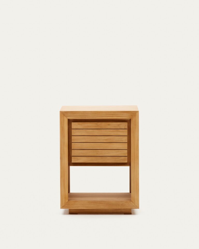 Mueble de baño Saula de madera maciza de teca acabado natural 60 x 45 cm
