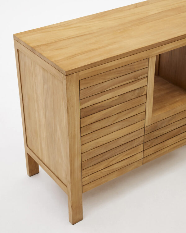 Mueble de baño Neria de madera maciza de teca acabado natural 120 x 45 cm