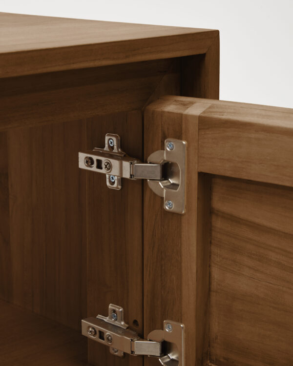 Mueble de baño Kenta de madera maciza de teca con acabado natural 90 x 45 cm