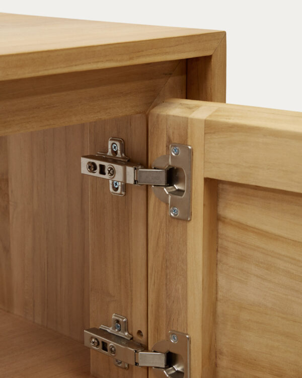 Mueble de baño Yenit de madera maciza de teca con acabado natural 120 x 45 cm