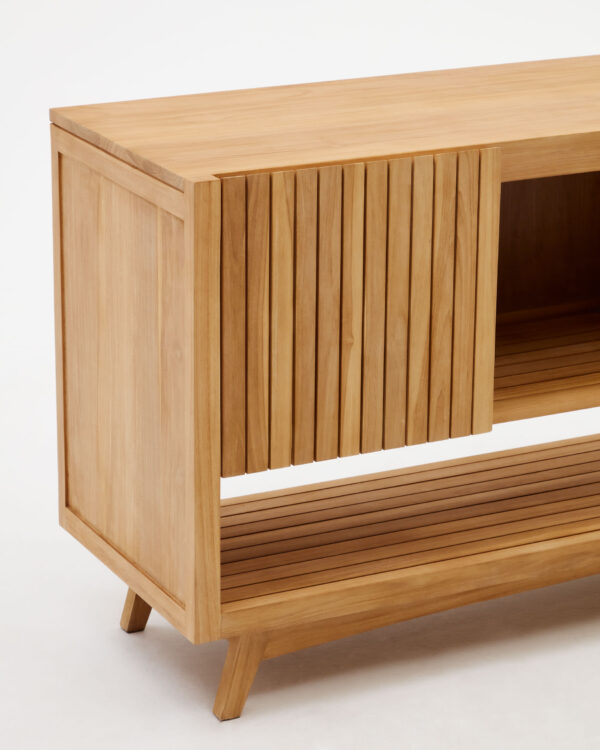 Mueble de baño Kuveni de madera maciza de teca con acabado natural 140 x 50 cm