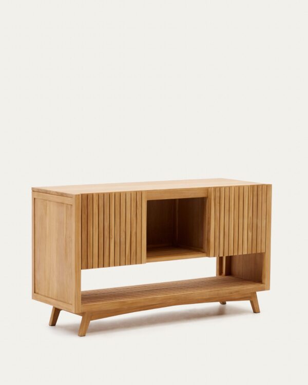 Mueble de baño Kuveni de madera maciza de teca con acabado natural 140 x 50 cm