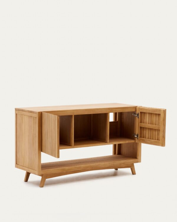 Mueble de baño Kuveni de madera maciza de teca con acabado natural 140 x 50 cm