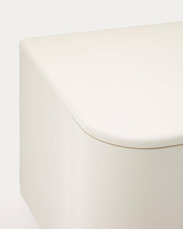 Mueble de baño Salaya de madera contrachapada de fresno con acabado lacado beige 90 x 45cm