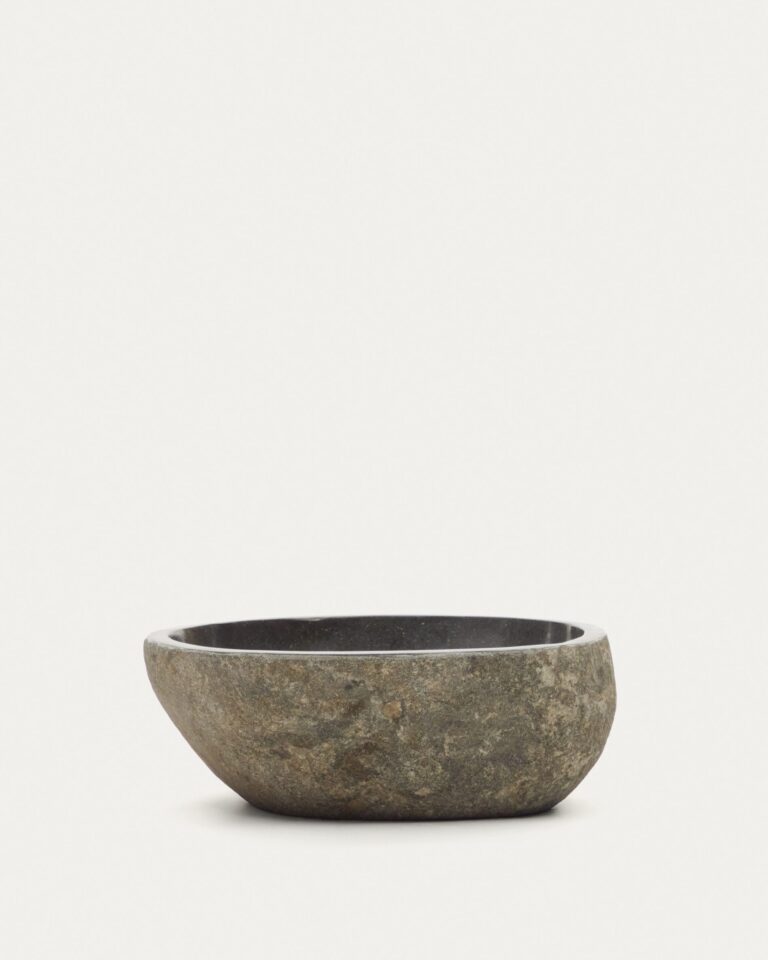 Lavabo encimera Tetsu de piedra Ø 40 cm