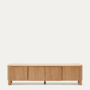 Mueble TV Salaya de madera contrachapada de fresno FSC Mix Credit 200 x 52 cm