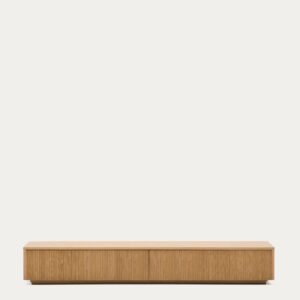 Mueble TV Helvine 4 cajones de chapa de roble 200 x 30 cm FSC 100%