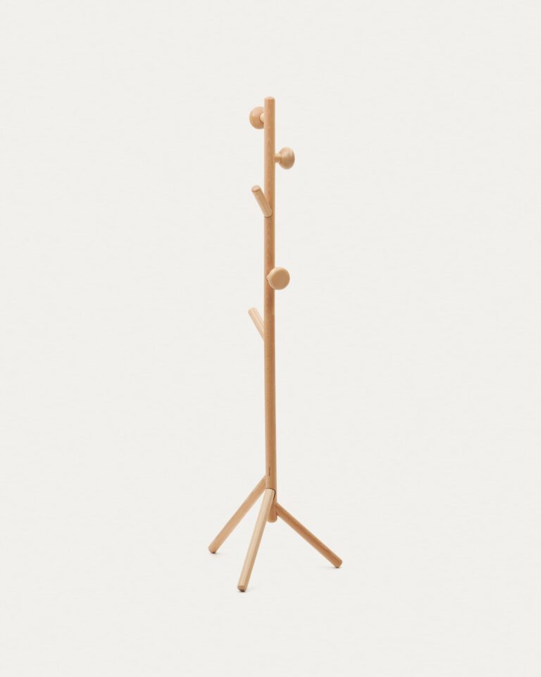 Perchero Nadue de madera maciza de haya con acabado natural 163 cm