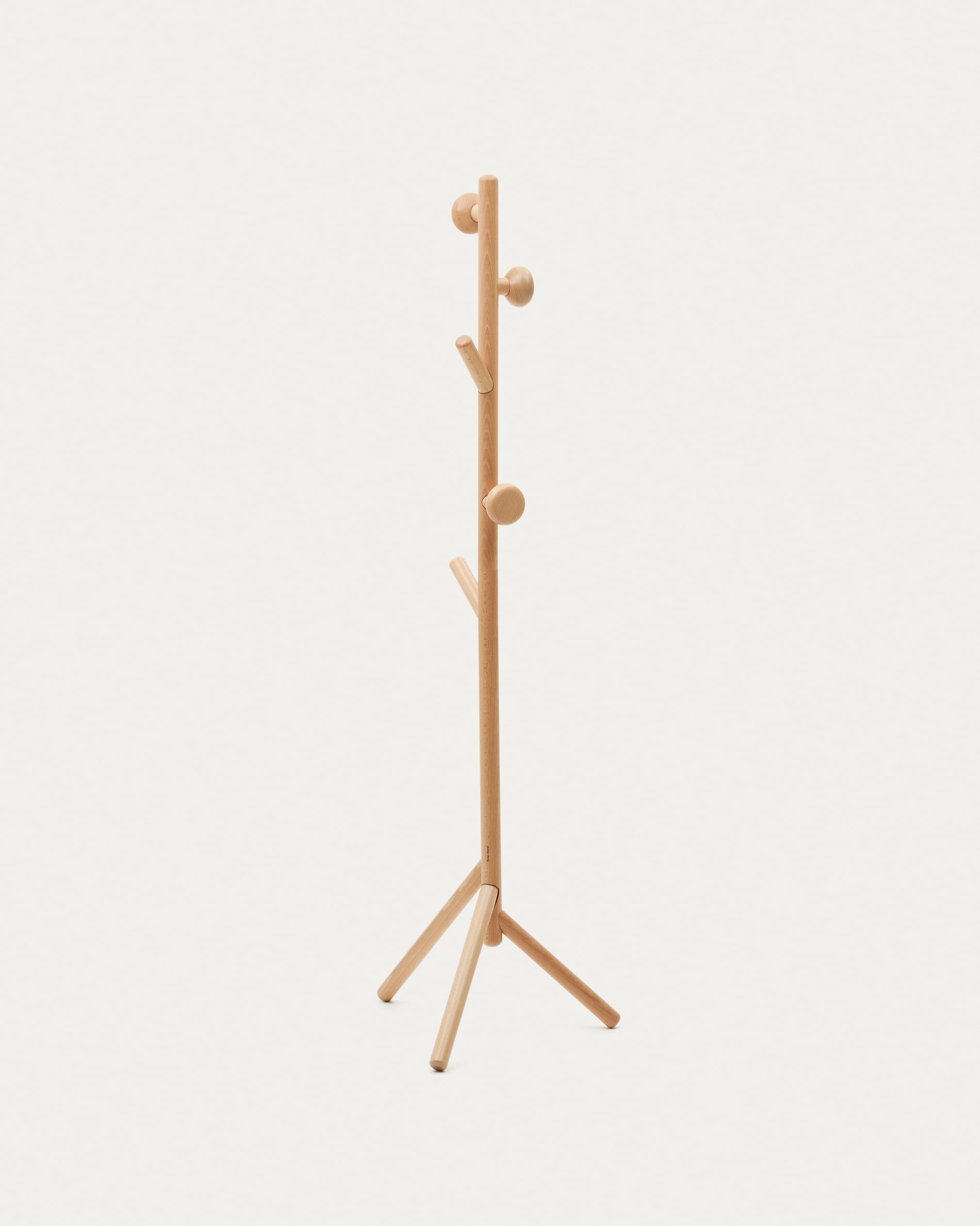 Perchero Nadue de madera maciza de haya con acabado natural 163 cm